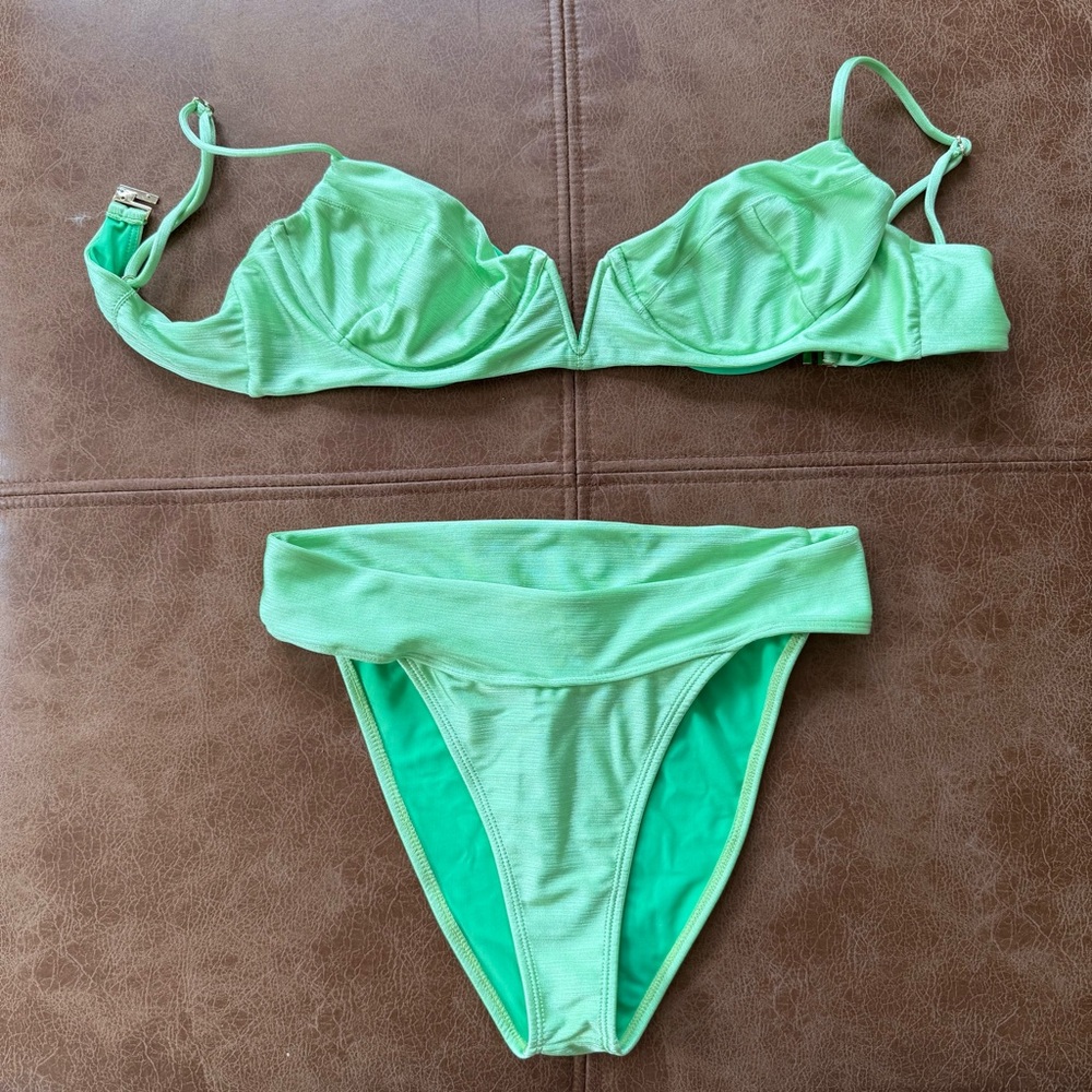 Lovers + Friends No Boundaries Lime Green Bikini